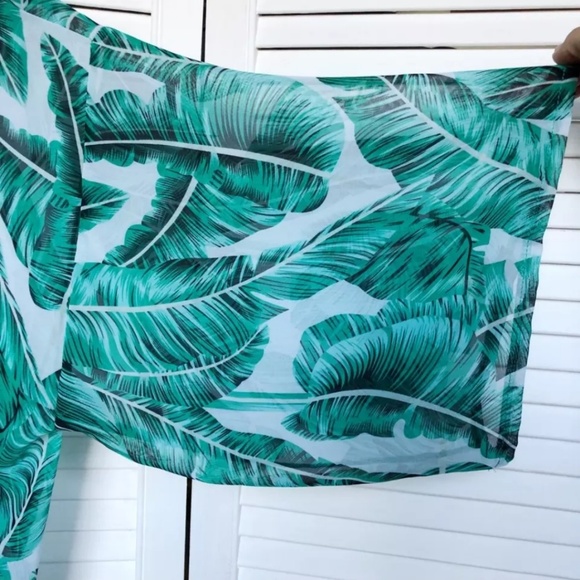 NEW! Long Transparent Palm Leaf Beach Cover-Up - Picture 4 of 5